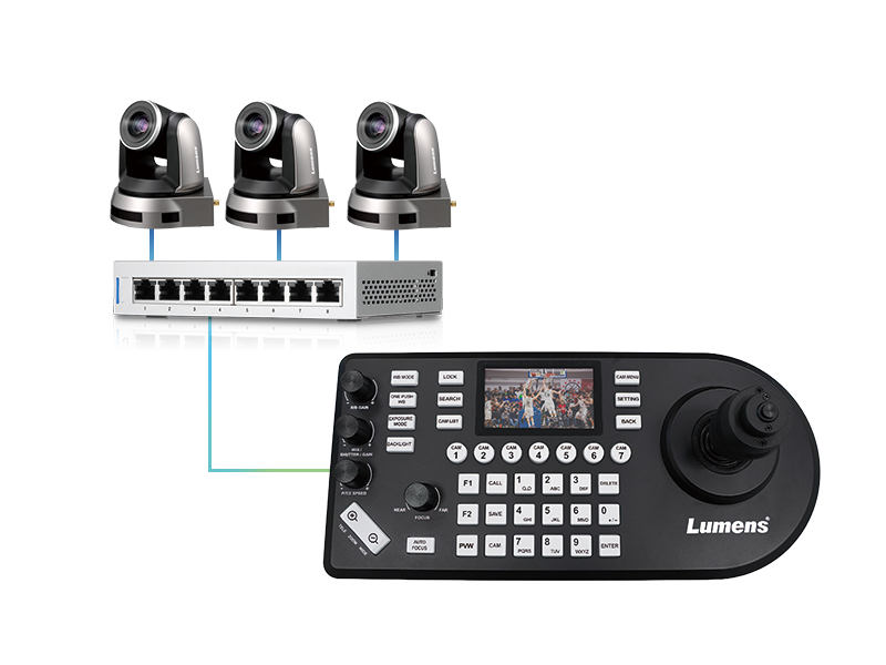 VS-KB21 PoE 一線整合示意圖